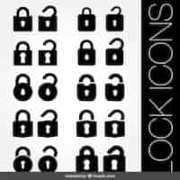 Free vector locks icons set