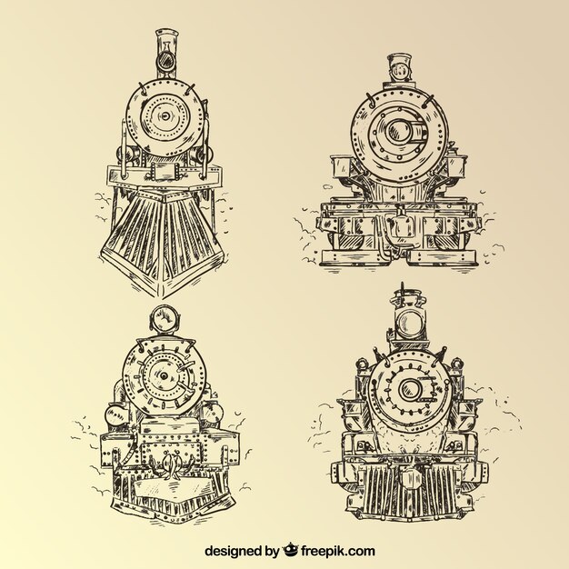 Locomotive hand drawn desig