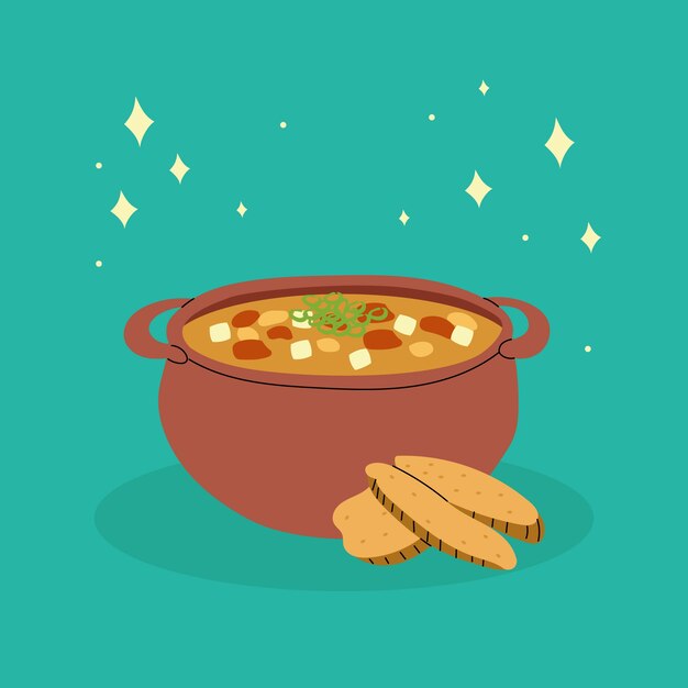 Locro illustration in hand drawn style