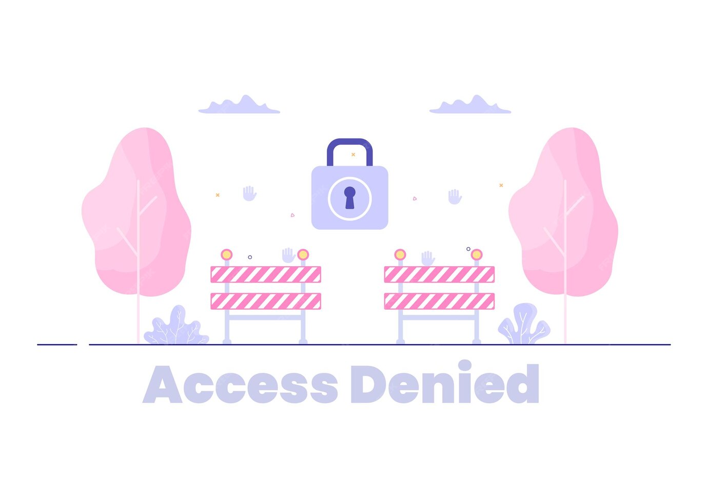 Premium Vector Login access denied vector illustration. system