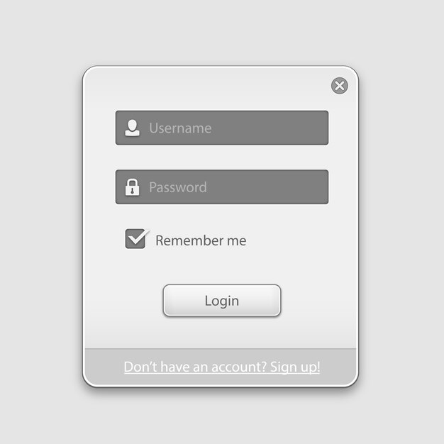 Login box form