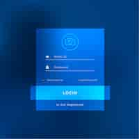 Free vector login interface template page design