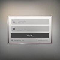login template with glossy effect