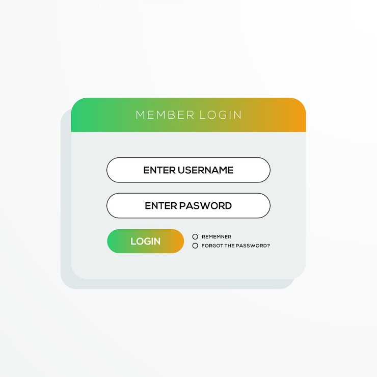 Free Vector login ui images