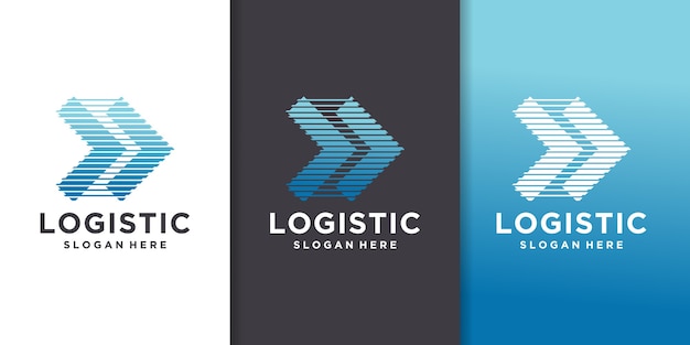 Logistic company - business concept logo template vector illustration. abstract arrow creative sign. transport delivery service.