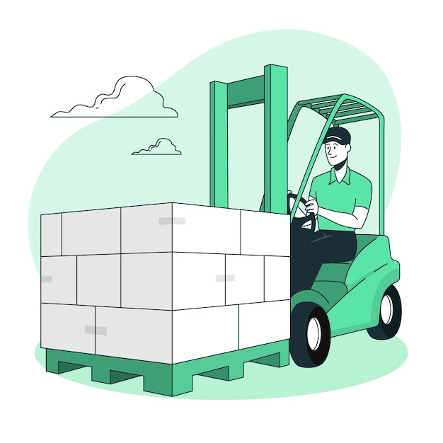 Free vector logistics concept illustration