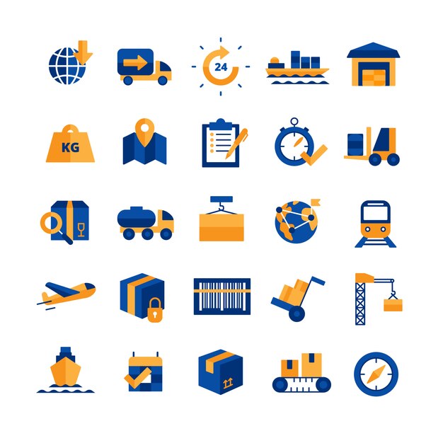 Logistics Icons Set