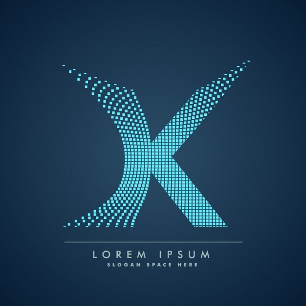 Логотип клетчатой ​​письме K