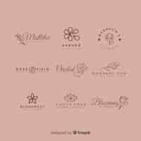 Free vector logo collection for wedding florist