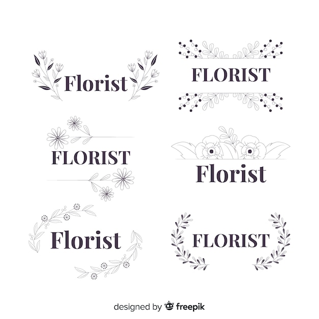 Logo collection for wedding florist