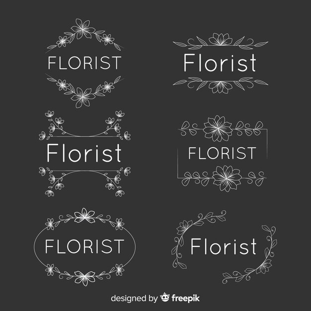 Logo collection for wedding florist