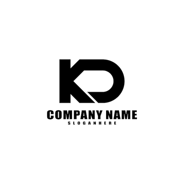 Free vector logo combination of letters k and d