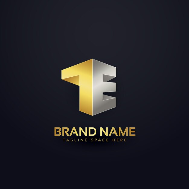 Logo concept design in golden