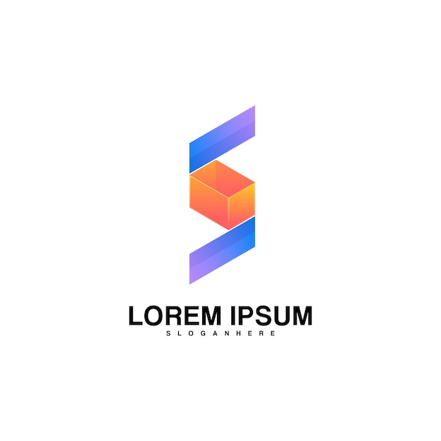logo design combination letter s and box