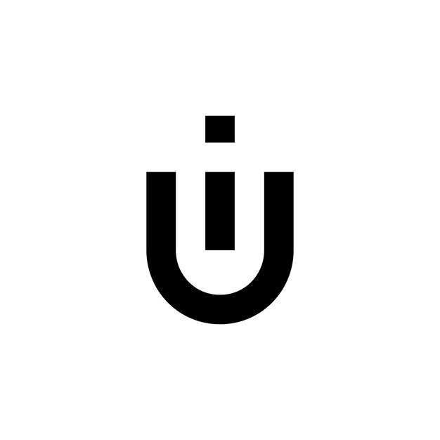 文字uとiのロゴデザインの組み合わせ