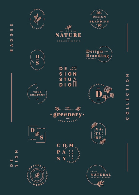 Free vector logo design set