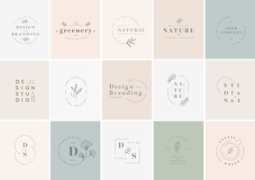 Logo design set