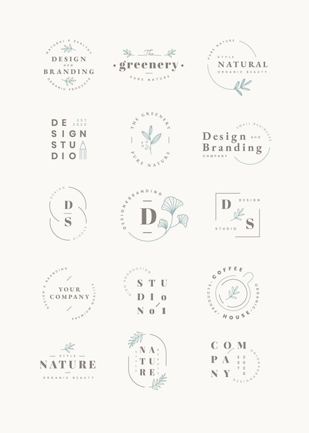 Free vector logo design set