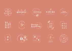 Free vector logo design set