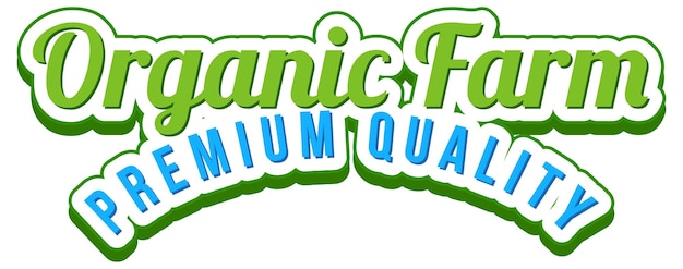 Free vector logo design with word organic farm