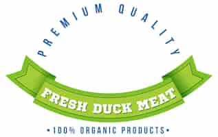 Free vector logo design with words fresh duck meat