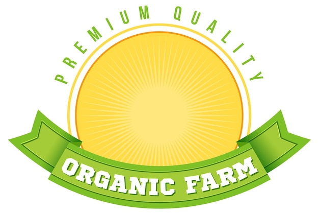 Logo design with words organic farm