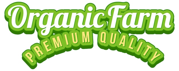 Бесплатное векторное изображение Дизайн логотипа со словами органическая ферма