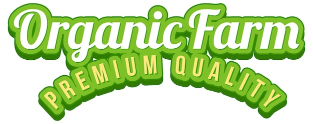 Free vector logo design with words organic farm