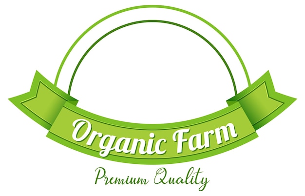 Free vector logo design with words organic farm