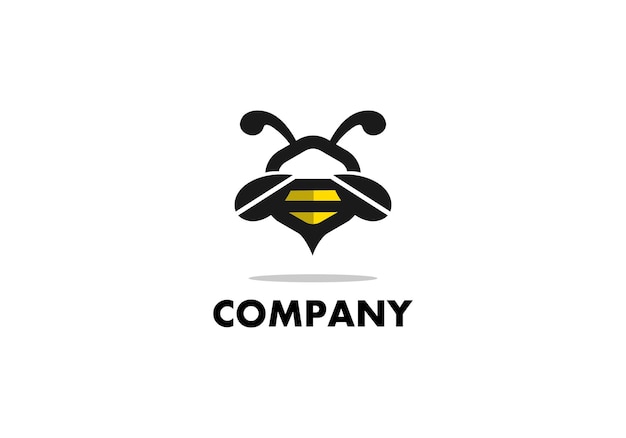 Logo element symbol bee cute vector illustration template good for any industry