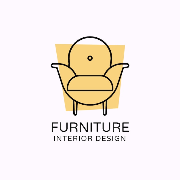 Free vector logo furniture minimalist