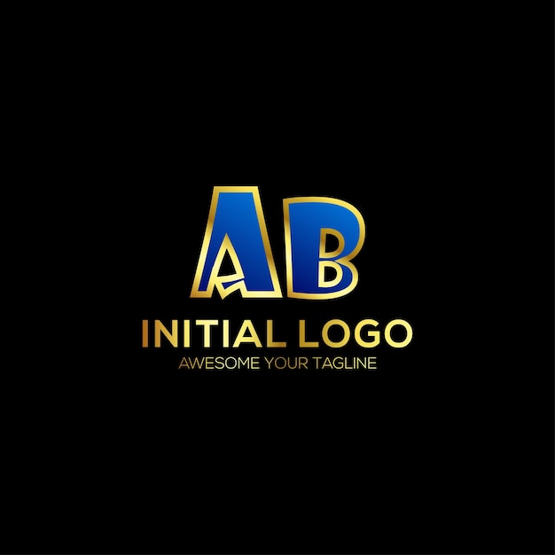 Vettore gratuito logo iniziale gradiente design moderno.