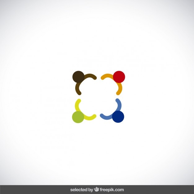 Free Vector logo made with abstract colorful shapes