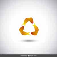 Бесплатное векторное изображение Логотип сделан с оранжевыми рыбами