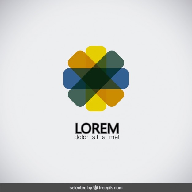 Free Vector logo made with translucent shapes