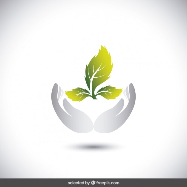 Vettore gratuito logo di proteggere l'ambiente