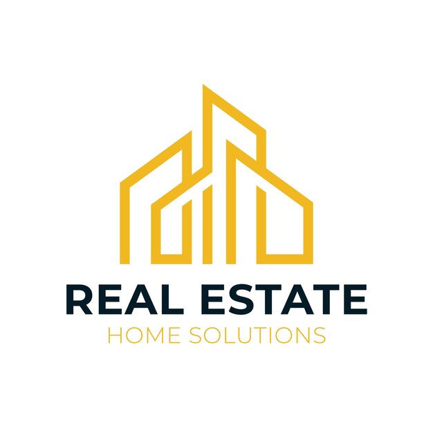 Logo for real estate home solutions that is a home solution.