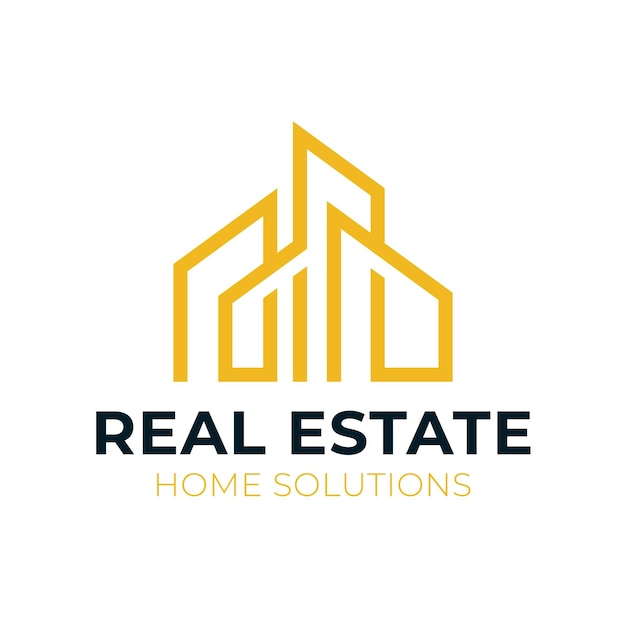 Logo for real estate home solutions that is a home solution.