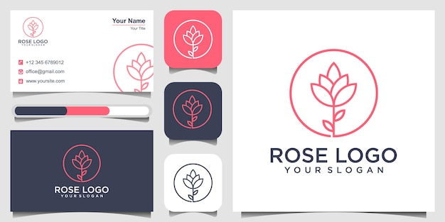 Download Free Logo Of Rose Spa Concept And Business Card Premium Vector Use our free logo maker to create a logo and build your brand. Put your logo on business cards, promotional products, or your website for brand visibility.