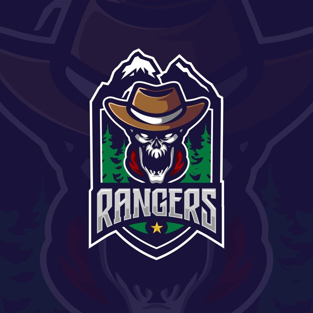 Premium Vector Logo Of Skull Rangers