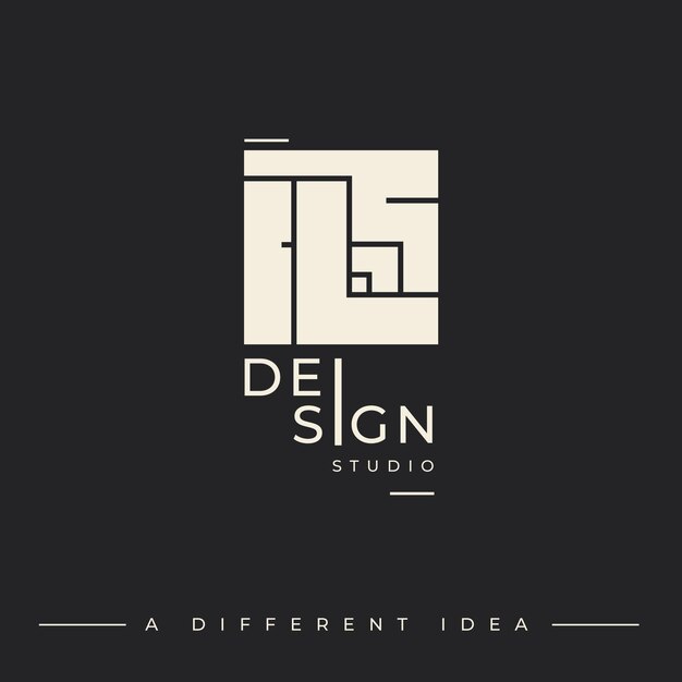 Logo template for design studio