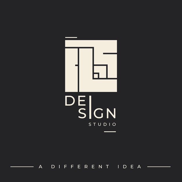Шаблон логотипа для дизайн-студии