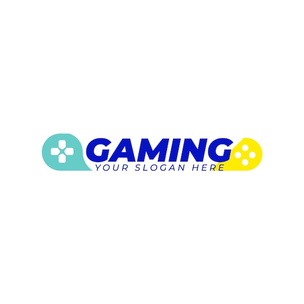 Free vector logo template for gaming