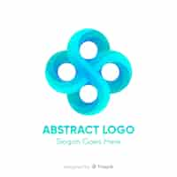 Free vector logo template with abstract shapes