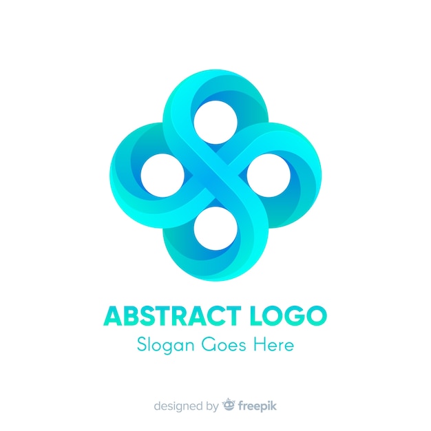 Logo template with abstract shapes