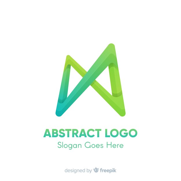 Logo template with abstract shapes