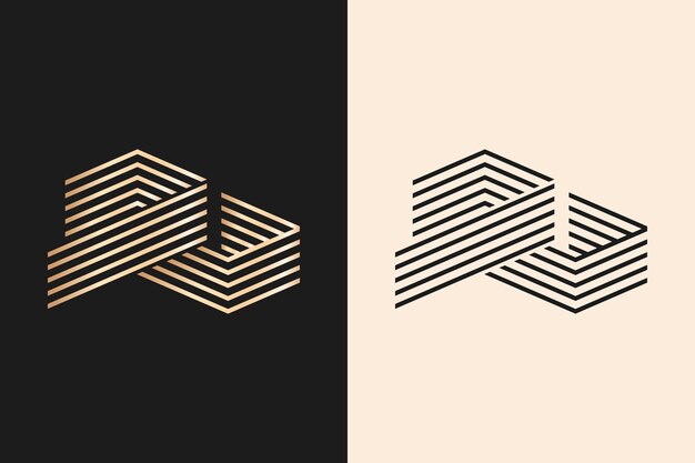 Logo in two versions abstract style