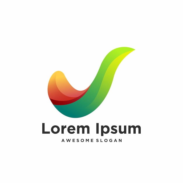 Logo unique colorful gradient design illustration