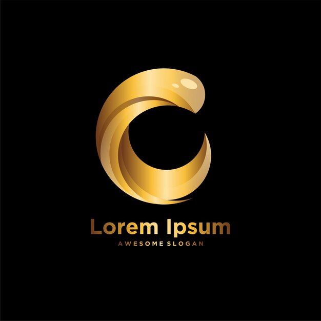 Logo unique luxury gradient design illustration