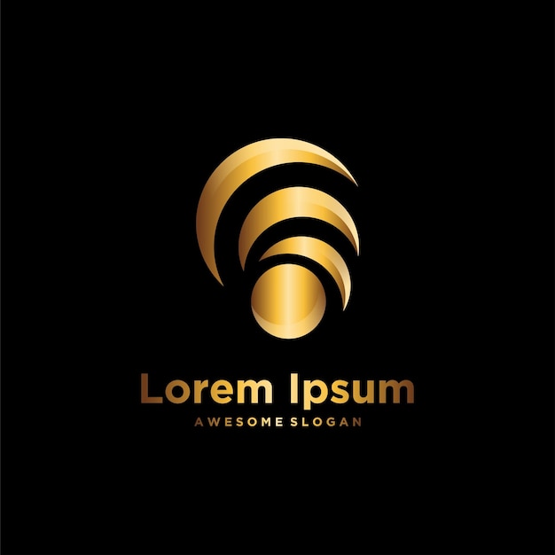 Logo unique luxury gradient design illustration